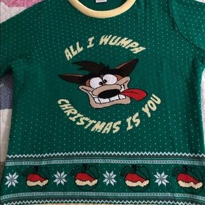 Numskull Crash Bandicoot Christmas Sweater USA L